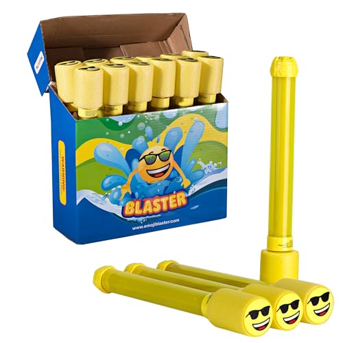 12 Pack Emoticon Blaster Water Guns-Bulk Pack Water Shooters for Summer Party Favor or Activity Fun Gun for Kids- Water Gun Bundle Pack