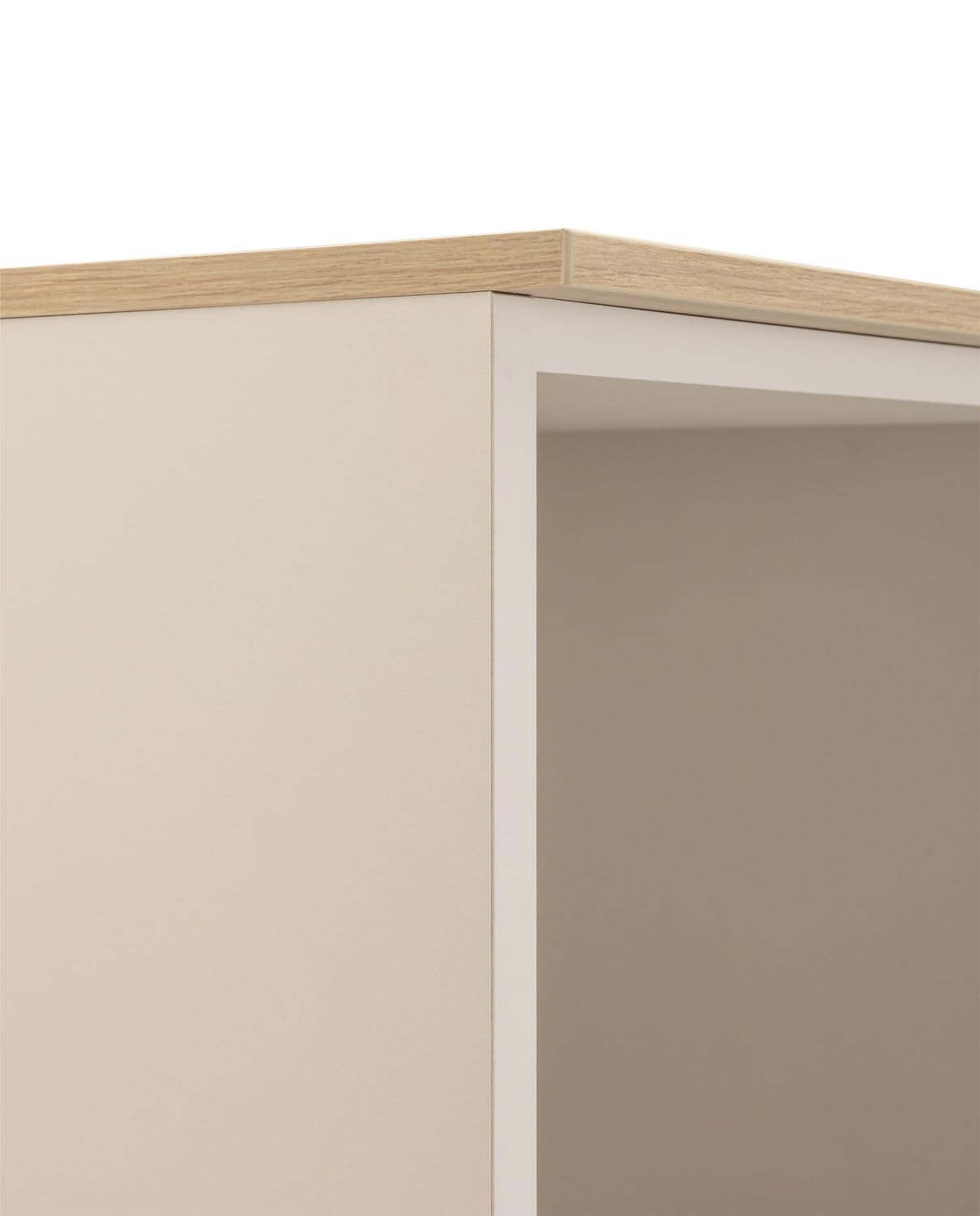 Composad | Libreria della Linea PRONTO con 5 Ripiani, Libreria per Ufficio e Home Office, Libreria Alta (LxAxP): 40x201,8x35,5 cm, Grigio Cashmere Topmatt e Rovere Mielato, Made in Italy