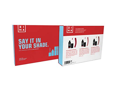 3INA MAKEUP - Vegan - KIT The Longwear Lipstick - Multicolored - Ultimate Longwearing Liquid Lipstick Set - 3 Colorful Shades for Everyday Wear - Matte Finish - Cruelty Free