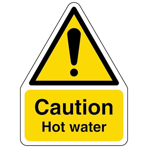 Panneau Caution Hot Water de 2 mm : plastique rigide haute visibilité
