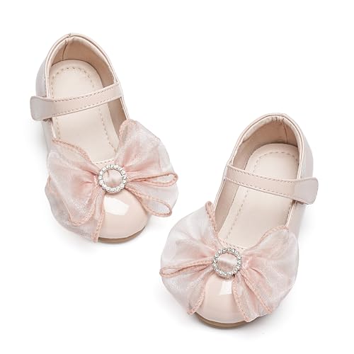 Image of GINFIVE Toddler Girls Dress Shoes Little Girls Mary Janes Ballerina Flats Shoes Toddler