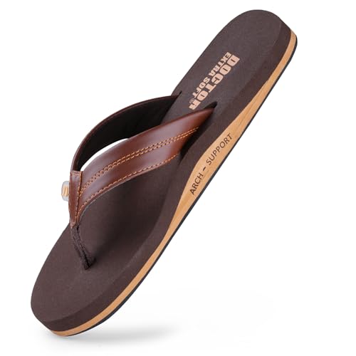 Image of DOCTOR EXTRA SOFT Thong Arch Support Ortho Slippers for Mens| Orthopedic Diabetic & Stylish| Lightweight Comfortable & Casual| Cushion Anti-Skid Bedroom Daily Use House Flip-Flops Gents Boys NEW-D-38