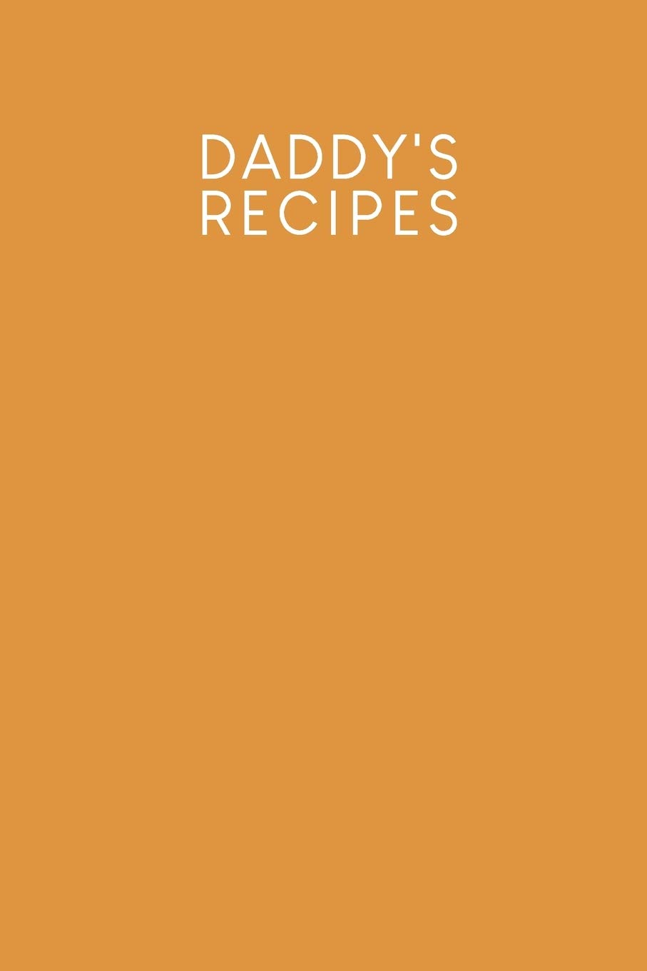 Daddy's recipes: Recipe book to fill in | Design: Mustard yellow