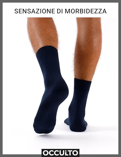 Occulto calze uomo 100% cotone pacco da 10-20 (modello: Ingo) 43-46 10 Paia | Nero - 6