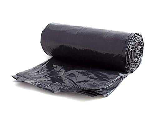 Aluf Plastics T-Tough Roll Pack Low Density Repro Blend Star Seal Coreless Rolls Bag, 7-10 Gallon Capacity, 23" Length x 24" Width, H Strength, Black (Pack of 500) - Thumbnail 2