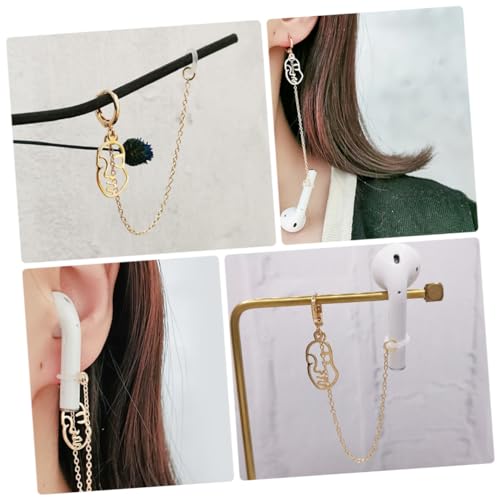 WOFASHPURET Cadena De Creativa Anti-pérdida Para Auriculares Pendientes De Maquillaje Facial Accesorios De Joyería Diseño Único Dorado - imagen 5