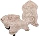 Brandsseller Lammfellimitat-Teppich 60x90 cm – Flauschiger Hochflor Teppich aus Kunstfaser – Weiche, warme Deko-Auflage für Boden, Sofa, Sessel & Bett – Waschbar – Für Indoor & Outdoor – Taupe/Grau