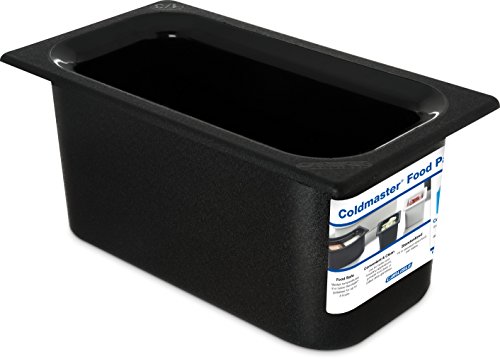 Carlisle Foodservice Products Cm110203 Coldmaster Abs Third-Size Food Pan, 4 Qt. Capacity, 12.68" X 6.89" X 6.01", Black #TOP6