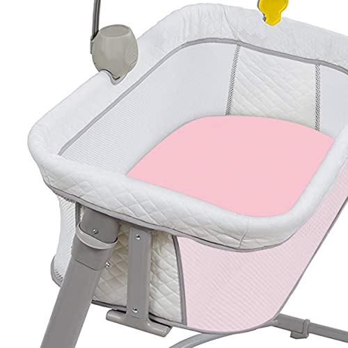 Casaja 3 Pack Bassinet Sheet Set, Silky Soft Handfeel With Comfy Napping Surface For Baby Skin, Flexible Fits Various Kinds Of Cradle And Bessinet Mattress Up To 15" X 30", White + Light Grey + Pink #TOP2