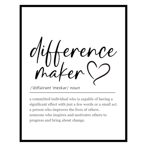 Difference Maker Definition Print Wall Decor Teacher Gifts Thank You
