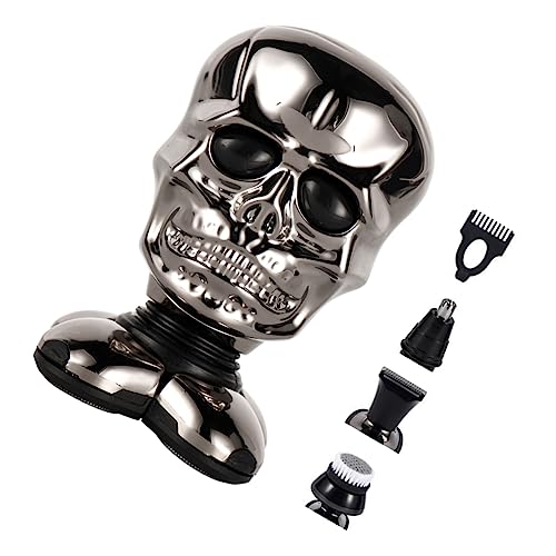 VINTORKY Fashion Skeleton Sheaver Man Bear Barba Trimmer Eléctrico USB Afeitadora De Carga