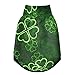 Oyihfvs Irish Shamrock Four Leaf Clover Winter Dog Coats, Dog Cold Weather Coat, Super Warm Fleece Pet Jackets Soft Cozy Coats for Small Medium Large Cats Dogs Pets XL