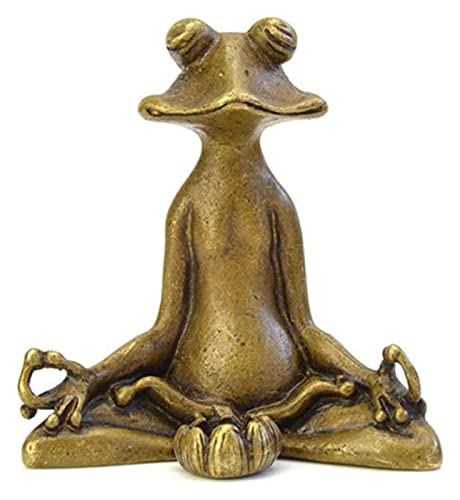 Grenouille de méditation en laiton, un cadeau porte-bonheur original