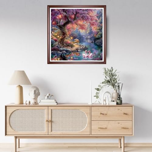 Image of Findvoor Stamped Cross Stitch Kits for Beginner Embroidery Kits for Beginners Adults DIY 11CT Cross Stitch Patterns Needlepoint Kits Crossstitching Kits-Fairyland on Earth 18x18 inch