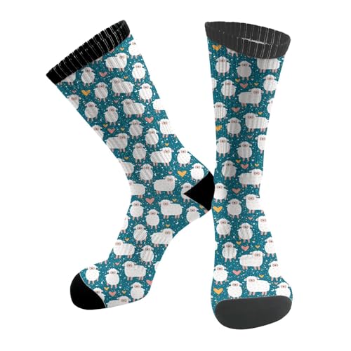Image of MOLIAN Athletic Crew Cushion Socks Unisex Breathable Mid-Calf Socks for Running Workout