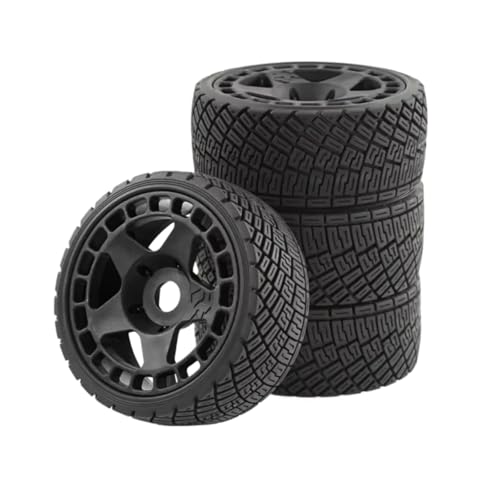 RCJ[pzC[ For Losi For Kyosho For HPI WR8 For HSP 4pcs 100mm 1/7 1/8 C`^CAzC[17mmZpARCJ[A[AIt[hAoM[pANZT[p(Black)