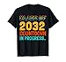 Class of 2032 Countdown in Progress Fun Back to School Retro T-Shirt