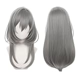 maysuwell Anime Grey Long Wigs Women Straight Hair with Bangs COS Adult Game F!Trailblazer Cosplay Wigs Halloween,Christmas,Comic con,Game Show,Party