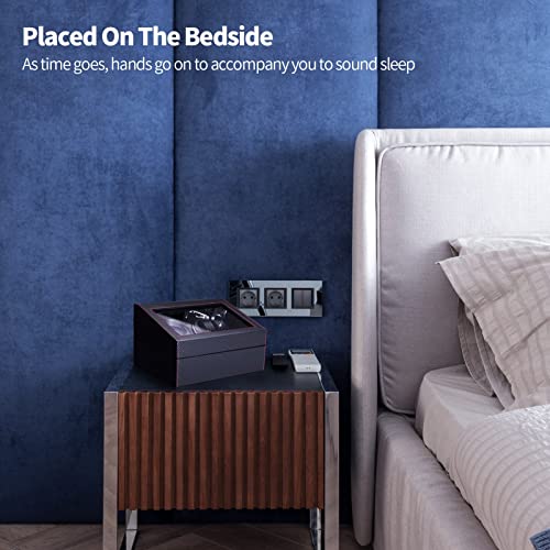 Lalahoo Watch Winder For Automatic Watches, 4 Automatic Watches With 6 Watches Storages, Carbon Fiber Styling Automatic Watch Winder #TOP7