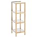CASARIA Scaffale per Bagno in bambù 4 Ripiani Cucina scarpiera salvaspazio scaffali a Colonna mobili Bagno in Legno