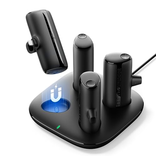 VIYISI Charger Station Kit for iPhone, Portable Chargers 5000mAh with Magnetic Charging Station Dock, [4 PCS] 20W PD Fast Charging Powerbanks Set Compatible with iPhone 14/13/13 Pro/12/11/XR/XS/X/8