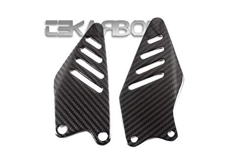 Carbon Fiber Heel Plates, for Kawasaki ZX6R (2009-2016), 2x2 Twill Weave