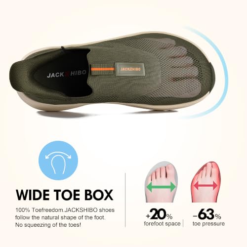 Image of Men Slip in Free up Hands Shoe Wide Toe Box Arch Support Orthopedic Walking