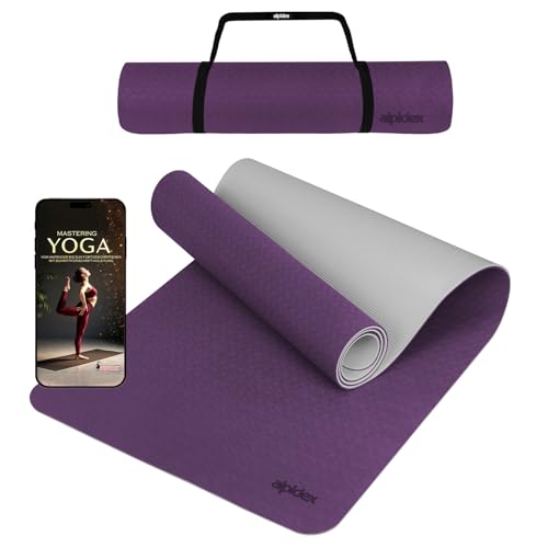 ALPIDEX Yogamatte rutschfest 190 x 61 x 0.6 cm | 190 x 90 x 0.6...