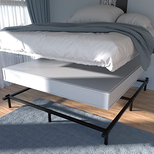 Diiyiv King Size Metal Bed Frame 7 Inch Support Platform Bed Frame For Box Spring And Mattress Set 9-Leg Base Heavy Duty Bedframe Tool-Free Easy Assembly Black #TOP5