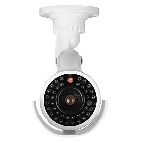 O&W Security 2 x dummy camera fake bewakingscamera camera's dummy met lens met knipperende led waterdicht voor binnen en… - Image 4