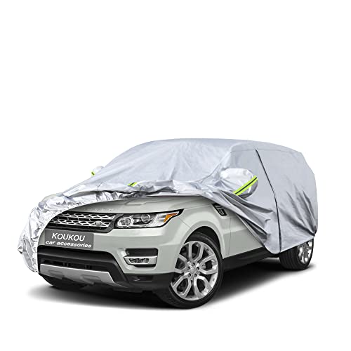 Image of KouKou 6 Layers Car Cover Custom Fit Land Rover Range Rover Sport 2005-2025, Waterproof All Weather for Automobiles, Sun Rain Dust Snow Protection. (Ships from US Warehouse, Arrive Within 3-7 Days)