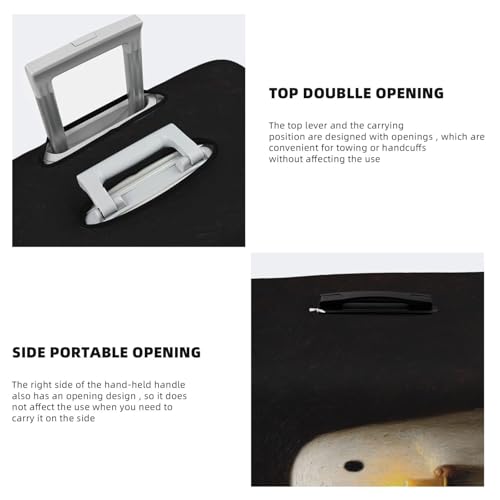 Cute Ghost Holding A Candle Elastic Travel Luggage Covers Dustproof Scratch-Resistant Suitcase Protector Fit 22-24 Inch3