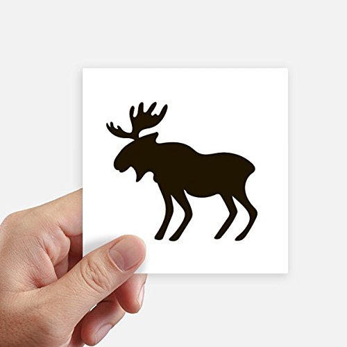 Autocollant carré élan noir sticker multi-usage 10cm pour mur et PC - 2