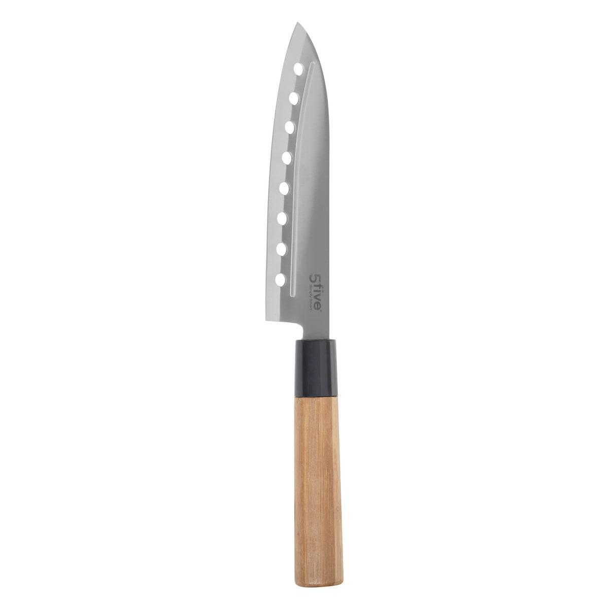 5 five simply smart 5five - couteau santoku black bambou lame 16,​9m