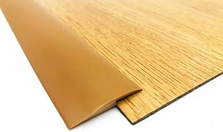 2M PVC Floor Transition Trim Strip from Carpet Edging to Floor Tile, Self-adhesive Threshold Transition Strip and Vinyl Laminate Floor Joining Binding Strip, Floor Bar with Height Less Than 3mm LBrown