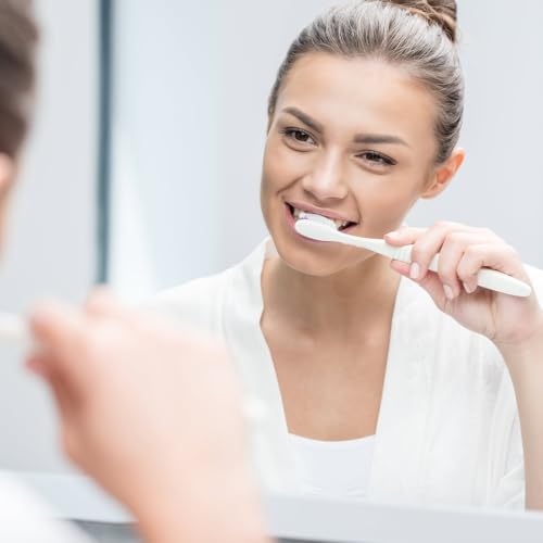 Mikro-Nano-Zahnbürsten mit 20.000 Borsten, steriler Faser, weiche Zahnbürste, weiche Borsten, Zahnbürste für zerbrechliches Zahnfleisch, Erwachsene und Kinder für empfindliche Zähne, Weiß, Schwarz – Bild 6