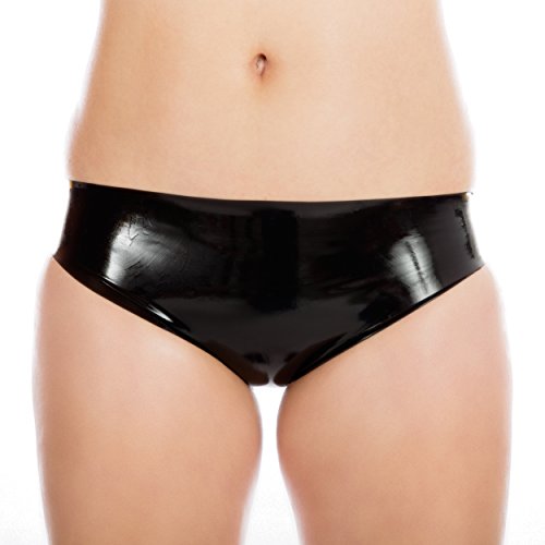 Rubberfashion Sexy latex slip open kruis - rubberen broek latex slip met gat - latex lingerie broek voor dames en heren - Image 5