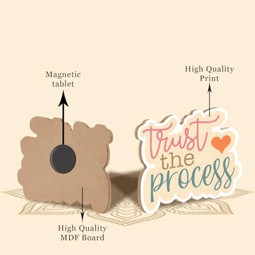 Image of LIVELLO Wooden Fridge Magnets for Home and Kitchen | Indian Cultural Themed Decorative Refrigerator Magnets | Funny Kitchen Gift Items and Collectibles | Multicolor Wooden Magnet Set (Pack of 4)