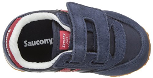 Saucony Unisex-Child Baby Jazz Hook & Loop , Navy/Red, 8 M #TOP4