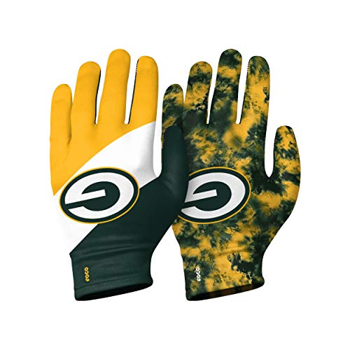 Gants de sport NFL Green Bay Packers FOCO gants extensibles adulte lot de 2