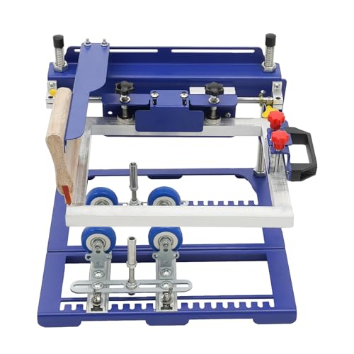 Curved Screen Printing Machine for Cylindrical and Conical Products, Adjustable Height for Bottles, Cups, Pens,Prints Up to 200mm Height