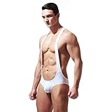 Herren Mesh Jockstrap Trikot Unterwäsche Jumpsuits Wrestling Singlet Bodysuit zum Schwimmen Tanzen Raves Club Kostüme Boxer Slips Weiche atmungsaktive Unterhose Sexy cooles Design Durchsichtige
