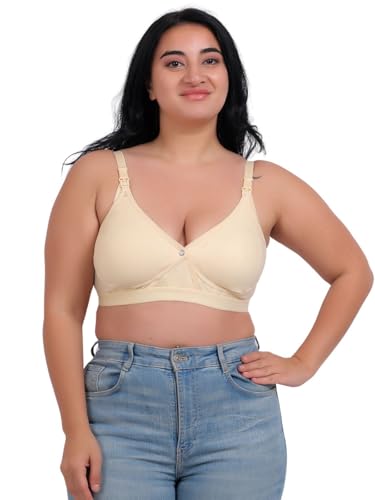 Image of Fabme Women's Cotton Nursing, Maternity, Feeding, Seamless Regular Bra