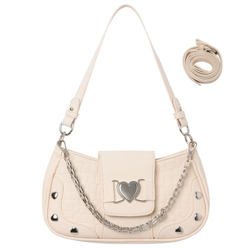 Sac à bandoulière Y2K FEOYA en cuir verni fermeture magnétique sécurisée pour look gothique