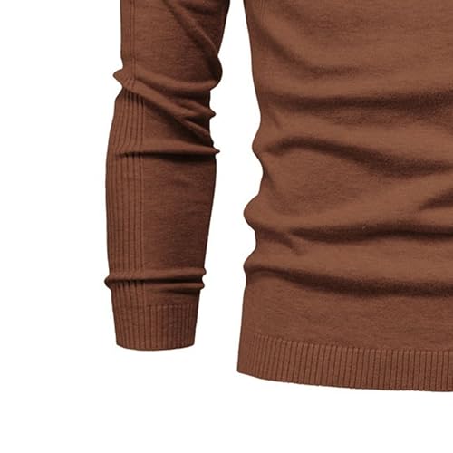 Maiyifu-GJ Men's Mock Turtleneck Sweater Long Sleeve Pullover Sweaters Slim Fit Lightweight Half Neck Knitted Thermal Tops4