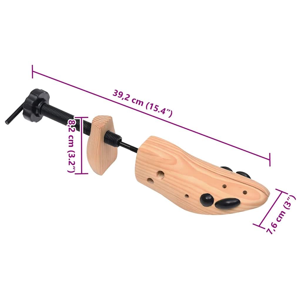 Tendiscarpe in legno di pino massiccio, regolabile, misura 41-46, con 12 fori e 8 sfere per alleviare i punti di pressione, per uomo e donna, assorbe l'umidità