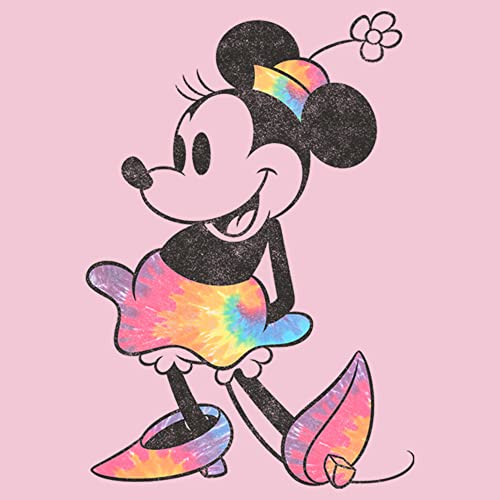 Disney Characters Tie Dye Minnie Girl's Solid Crew Tee2