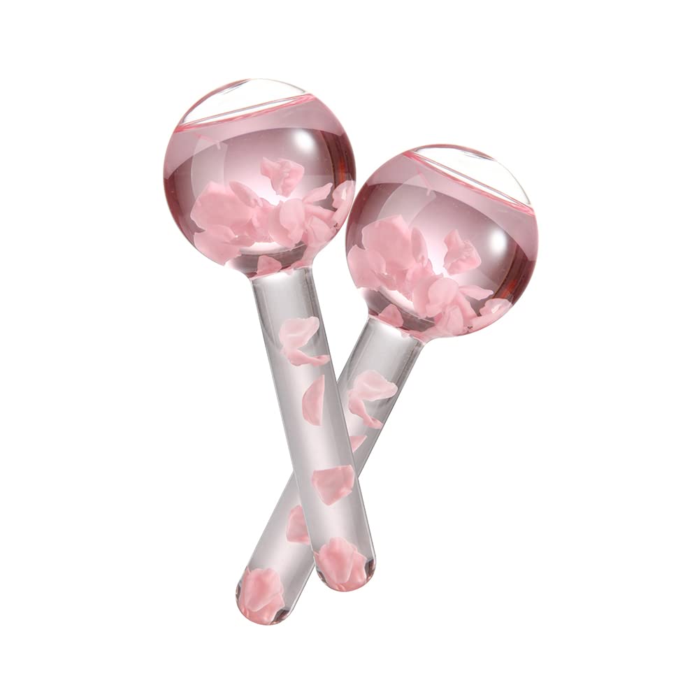 Eiskugeln für Gesichtsbehandlungen, straffen die Haut und reduzieren Schwellungen, kalte oder heiße Hautmassagegeräte, Eiskugeln für Gesicht verbessern die Durchblutung und dunkle Ringe (Rosa)