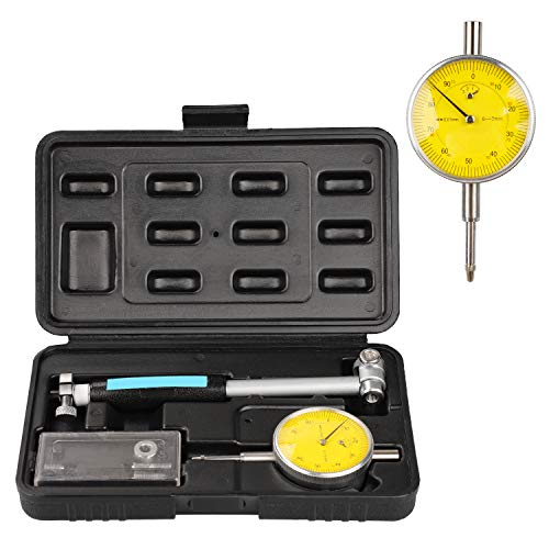 Bore Gage .0005 Gauge 35-50mm (1.4 -2 Range) Dial Bore Gauge Tools with Carbide Anvils Deep Engine Hole Cylinder Measurement