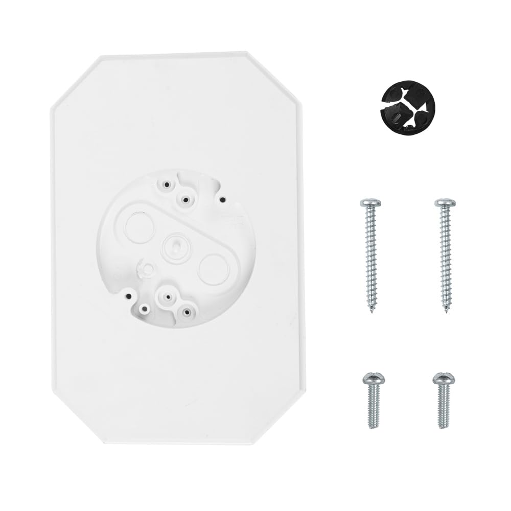 Vinyl Siding Mounting Blocks with Built-in Electrical Box for 1/2 inch Lap Double Siding (White, 1/2 inch Lap)
